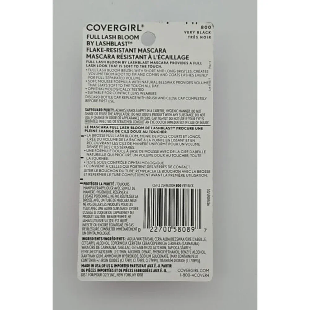 Covergirl Lash Blast Full Lash Bloom‎ Mascara 800 Very Black